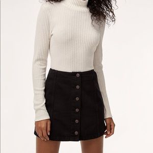 Aritzia Ahrens Skirt in Black Denim